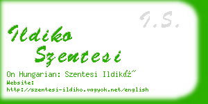 ildiko szentesi business card